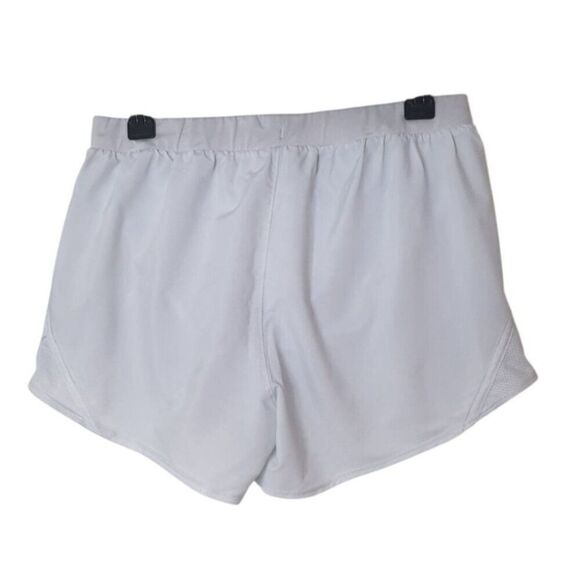 Under Armour Womens Fly-By 2.0 White Shorts L Athletic Workout Loose Fit Heatgea - Picture 7 of 9